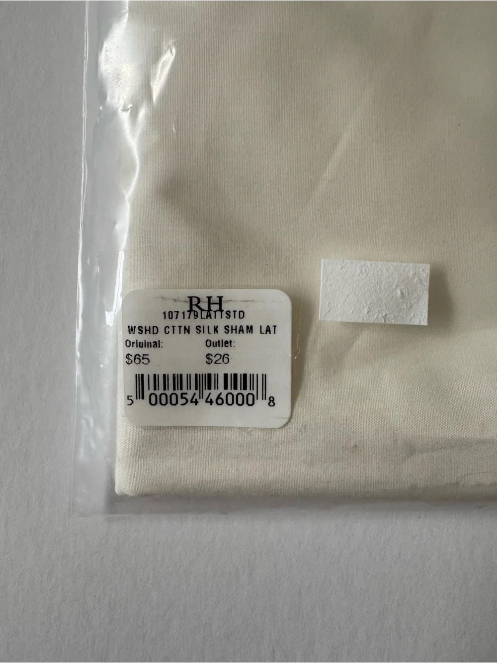 NWT One Restoration Hardware RH Teen Embroidered Anya STANDARD Sham White 25”x32